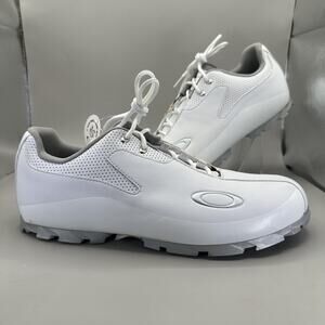 Oakley Holdover Shoes Mens Size 12 White Spikeless Golf Turf Sneakers 14036-104
